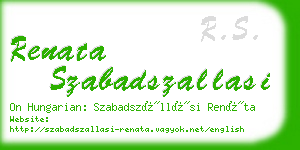 renata szabadszallasi business card